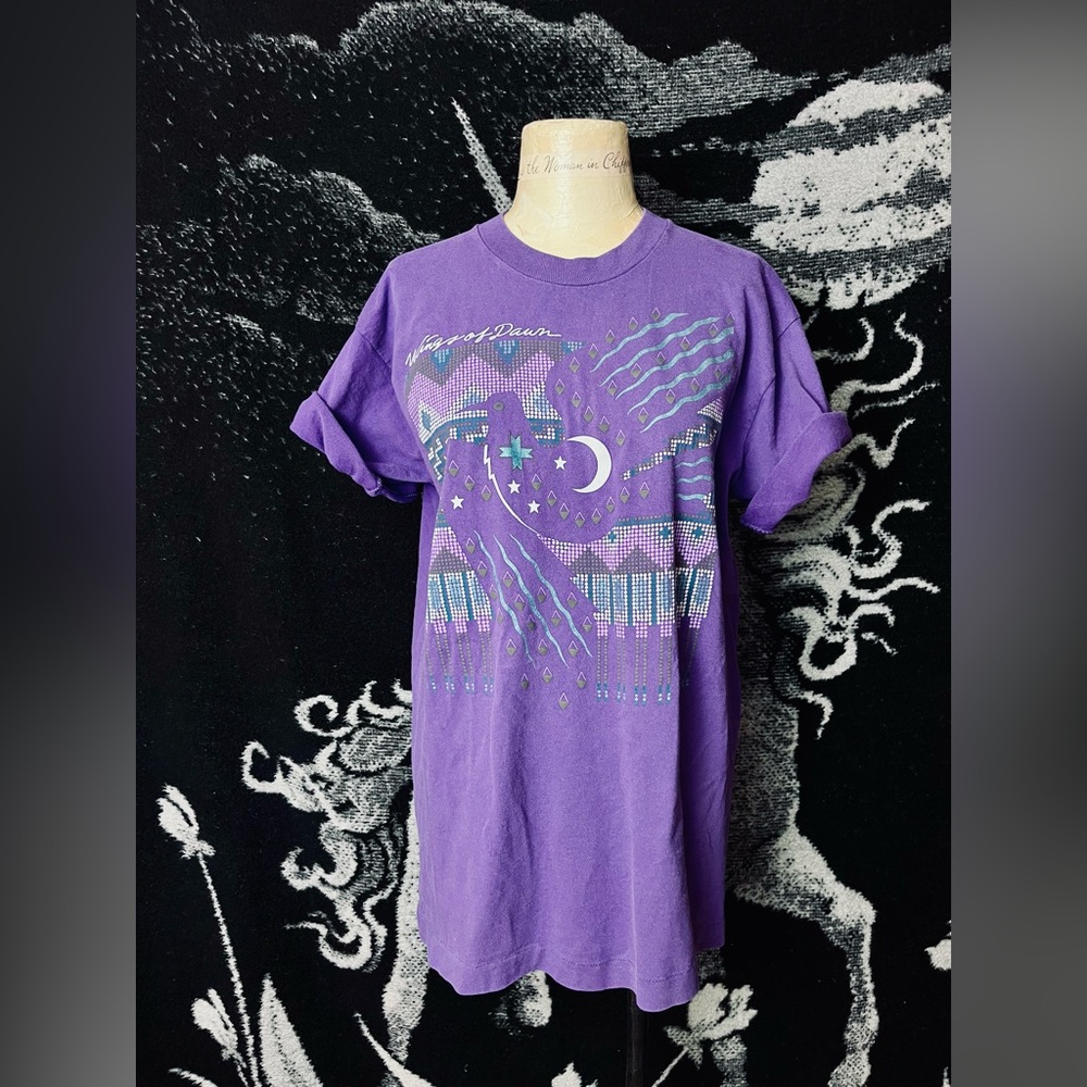 LAST CHANCE 🌈 VTG 1994 Wings of Dawn Purple Graphic T-Shirt